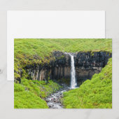 Svartifoss Waterfall in Skaftafell - IJsland Kaart (Voorkant / Achterkant)