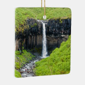 Svartifoss Waterfall in Skaftafell - IJsland Keramisch Ornament (Rechts)