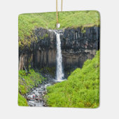 Svartifoss Waterfall in Skaftafell - IJsland Keramisch Ornament (Links)