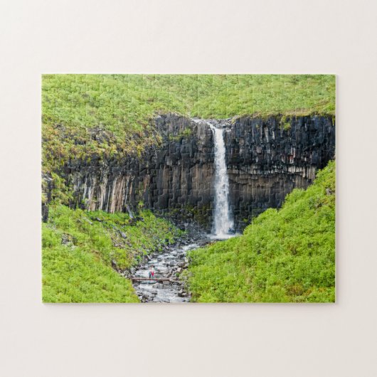 Svartifoss Waterfall in Skaftafell - IJsland Legpuzzel (Horizontaal)