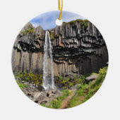 Svartifoss waterval, IJsland Keramisch Ornament (Voorkant)