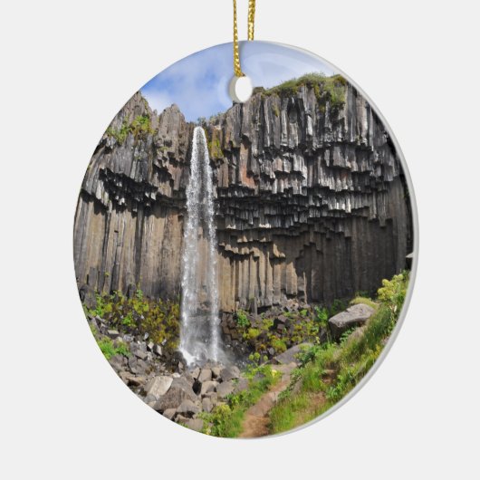 Svartifoss waterval, IJsland Keramisch Ornament (Links)