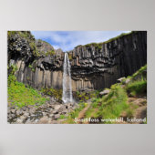 Svartifoss waterval, IJsland Poster (Voorkant)