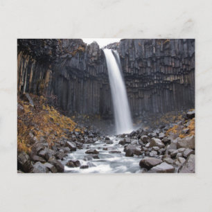 Svartifoss waterval in IJsland briefkaart