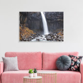 Svartifoss waterval in IJsland canvas print (Insitu (Woonkamer))