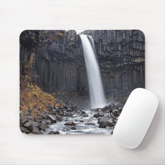 Svartifoss waterval in IJsland mousepad Muismat (Met muis)