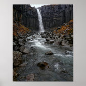 Svartifoss waterval in IJsland poster (Voorkant)
