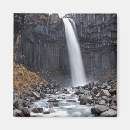 Svartifoss waterval in IJsland vierkante magneet