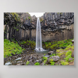 Svartifoss-waterval Poster