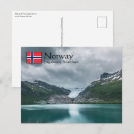 Svartisen Glacier Noorwegen Briefkaart
