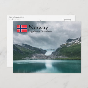 Svartisen Glacier Noorwegen Briefkaart