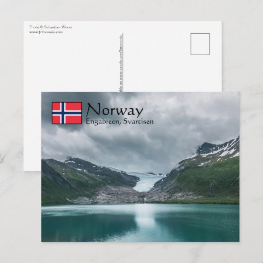 Svartisen Glacier Noorwegen Briefkaart (Voorkant / Achterkant)
