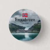 Svartisen Glacier Noorwegen Ronde Button 3,2 Cm (Voorkant)
