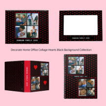 Decorate Home Office Collage Hearts Black BKD