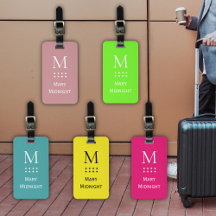 Scan if lost QR code solid color luggage tags