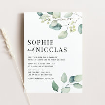 Sage Green Eucalyptus Invitation Collection