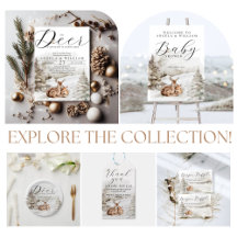 Winter Woodland Oh Deer Theme Baby Boy Shower