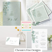 Gold Eucalyptus Elegant Bismillah Wedding Suite