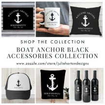Nautical Anchor Black Boat Accessories