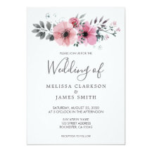 Modern rustic watercolor floral wedding