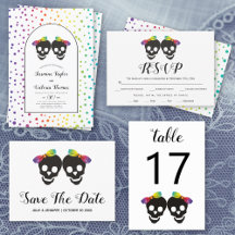 Two brides and rainbow confetti lesbian wedding