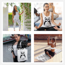 Black and White Panda Cartoon 