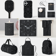 Chained Abstract Mirrored Image Gray On Black Art