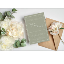 Minimal Classic Sage Green Wedding Suite