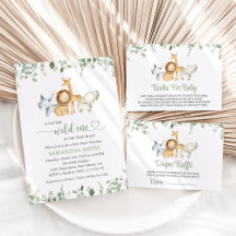 Safari Animals, Wild One Baby Shower Collection