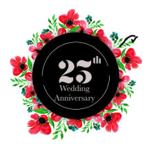 Red Poppy 25th Wedding Anniversary 