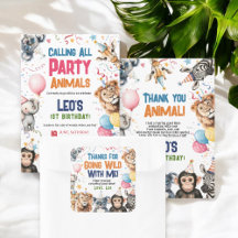 Wild Party Calling All Animals 1st Birthday Safari
