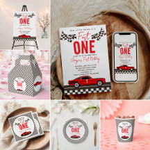 Fast One Race Car Boy 1st Birthday Party