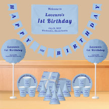 Light Blue Kids Birthday