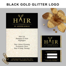 Matching items: Black Gold Glitter Scissors Logo