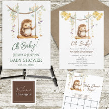 Woodland Hedgehog Baby Shower