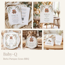 Baby Q Baby Shower Boho Pampas Grass Suite