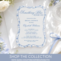 Floral Something Blue Bridal Shower Supplies