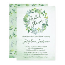 Watercolor Greenery Bridal Shower Collection