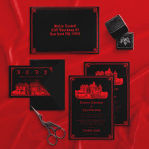 Gothic Vampire Castle Black Red Wedding Suite