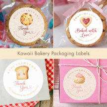 Kawaii Bakery Packaging Labels