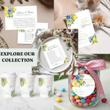 Lemon Blue Italian Citrus Mediterrean Greenery 