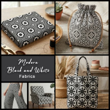 Modern Black and White Fabrics 