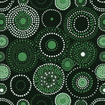 Aboriginal art style GREEN Ceramic Tile