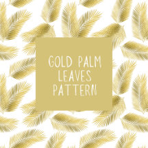 Gold Palm Leaves Pattern