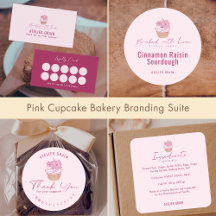 Elegant Pink Cupcake Bakery Branding Suite
