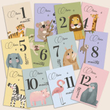 First Year Milestone Cards “In the Jungle”