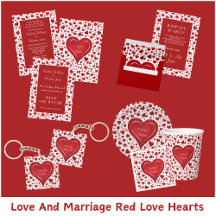 Love And Marriage Red Love Hearts