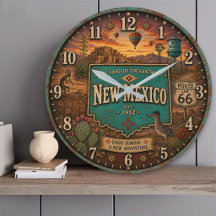 USA State Wall Clocks Vintage American State 