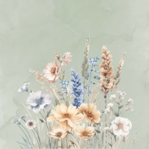 Sage Green & Dusty Blue Wildflower Wedding Suite