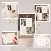 50th Wedding Anniversary Ivory Gold Collection